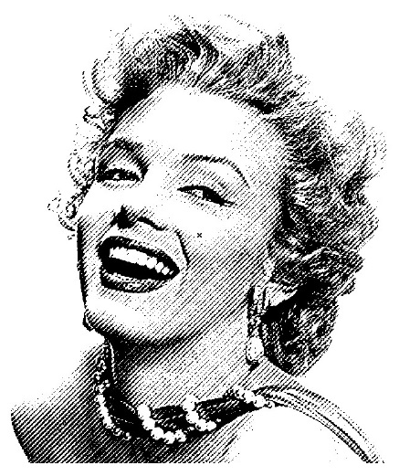 Gravírování guma foto Marilyn
